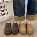 Clogs For Women, Outdoor Wear, Spring 2025 New Thick Sole Height Increasing Low Top Lazy Mules Shoes_voghion.com