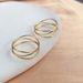 Women's Jewelry - Elegant French-Inspired Three-Layer Thin Line Interwoven 18K Gold Plated Stainless Steel Ring, Minimalist Geometric Design_voghion.com