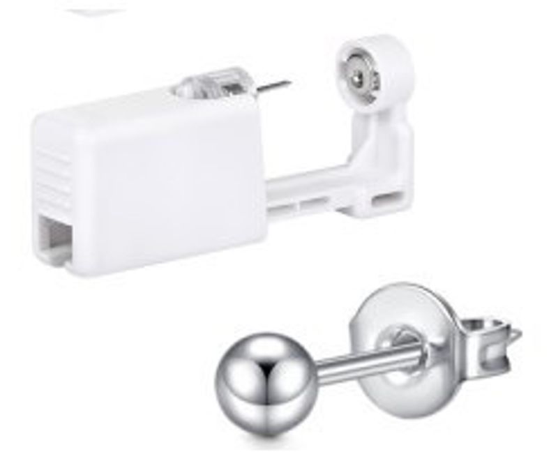 Unisex new ear piercing gun tool net celebrity disposable ear piercing medical steel crystal zircon ear bone nail gun_voghion.com