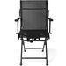 Foldable Swivel Patio Chair With Armrest And Mesh Back_voghion.com
