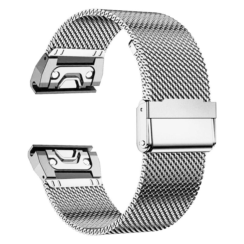 Convient pour Garmin Fenix 7X 7Pro 6X 6 Bracelet milanais en métal avec boucle en acier inoxydable_voghion.com