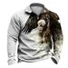 Men's zippered sports pullover 3D printed personalized trend long sleeved T-shirt_voghion.com