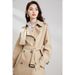 Damen Trenchcoat mit High-End-Feeling, mittellanger bis langer Schnitt, Herbstfrauen mit kleiner Statur, modisch, locker_voghion.com