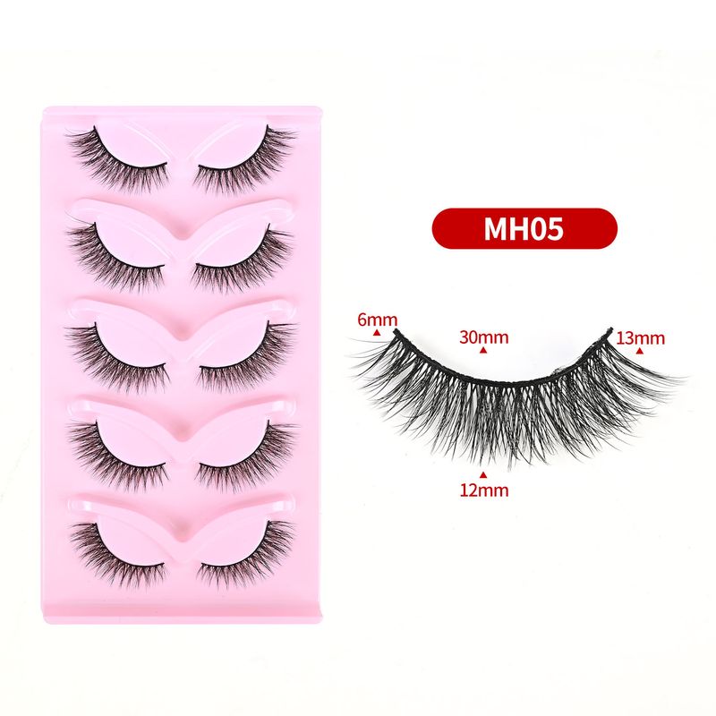 Eyelashes Set New Product 5 Pairs Of Fox Style False Eyelashes Natural Thick Eye Tail Extension Cat Eye Eyelashes_voghion.com
