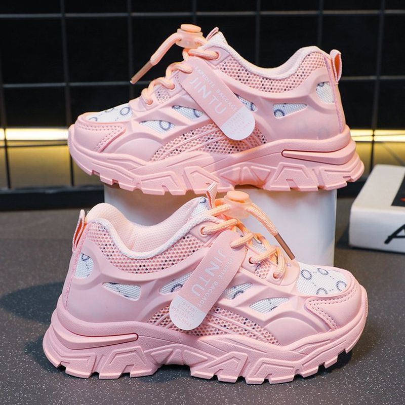 Mädchen 2023 Frühling Kinder Sport Mesh Atmungsaktive Kleine Mädchen Anti-rutsch Jungen Casual Laufschuhe_voghion.com