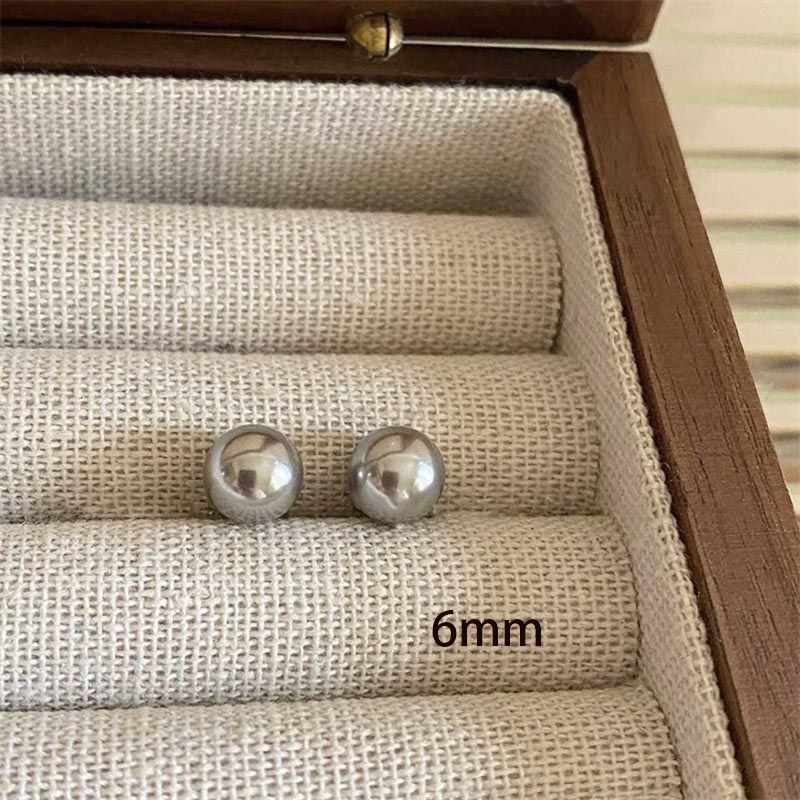 Orecchini da donna con garofani e perle grigie, campione in argento, 6-10mm_voghion.com