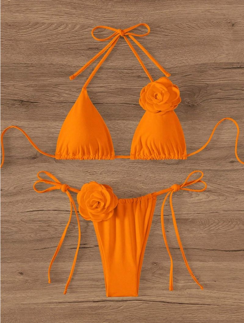 new Three Dimensional Flower Women's Swimsuit Bikini Suit Fashionable Sexy Cross Border Bikini Women_voghion.com