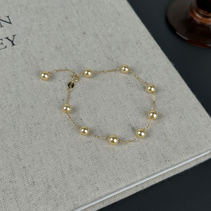 Forest Candy Planet | Nuova versione del cielo stellato, braccialetto in argento fatto a mano con perle Shijia rotonde perfette, regolabile e luce intensa_voghion.com