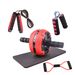 Set combinato di ruote addominali a ruota singola per il fitness domestico, set da 7 pezzi con pinza per ruote addominali, allenamento completo_voghion.com