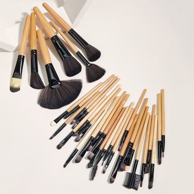 32 pieces makeup brush set, log, eye shadow brush, powder brush, eyebrow brush, beauty tools GUJHUI_voghion.com