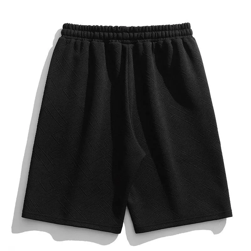 Men's Clothing New Summer Trend Pants Men's Jacquard Diamond Design Niche Trendy Brand Shorts Men's Beach Shorts_voghion.com