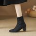 Shoes 2023 New Autumn Winter Martin Women's Elastic Slim Knitted Sock High Heel Short Boots_voghion.com