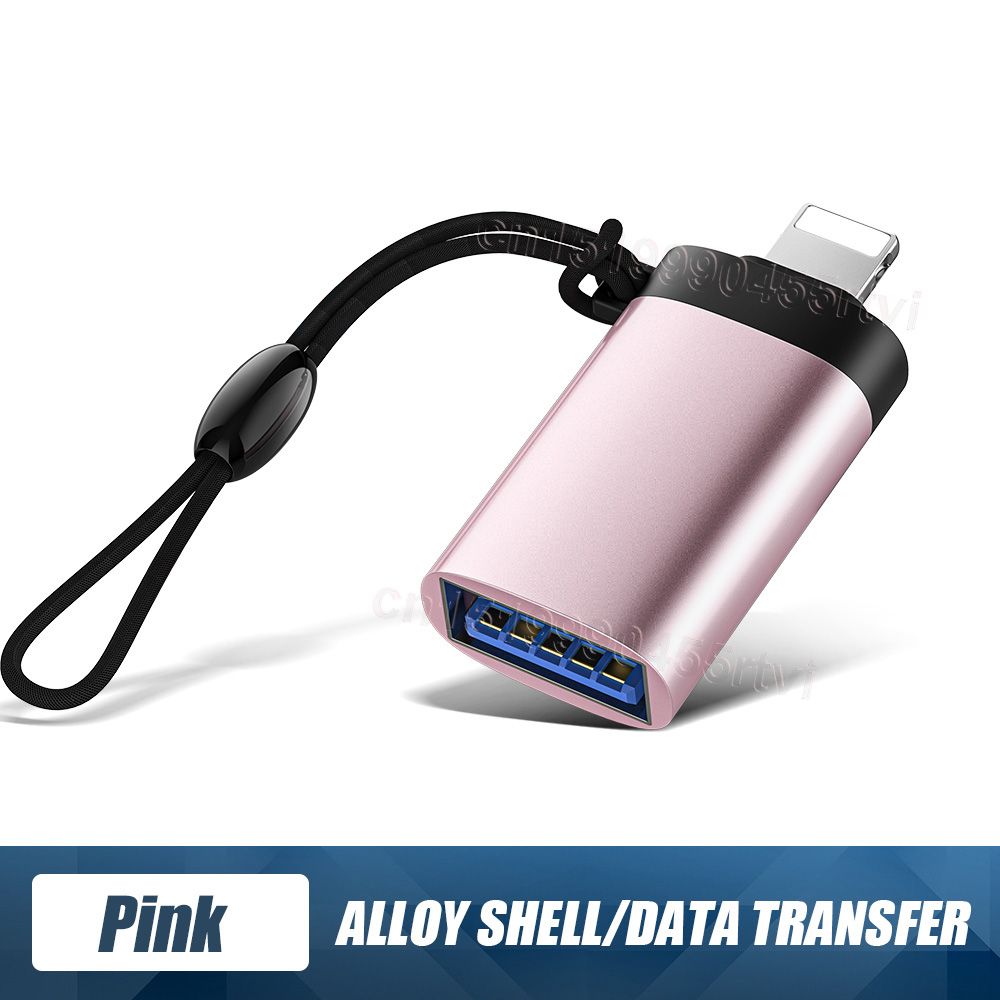 Zu USB 3.0 8 Pin OTG Adapter für iPhone 13 mit Schlüsselanhänger für iOS 13 14 Oben System Sync Daten OTG Adapter Konverter für_voghion.com