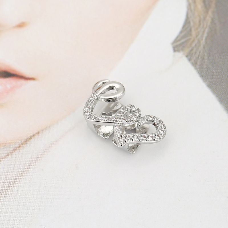 Dental Grill Double Heart Copper Micro Inlaid Zircon Hip Hop Braces Teeth Grills Teeth Decoration Personality Trend Tooth Decoration_voghion.com