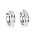 S Silver Plated Full Inlaid Diamond Unisex Fashion Hoop Earrings Trendy Hip Hop_voghion.com