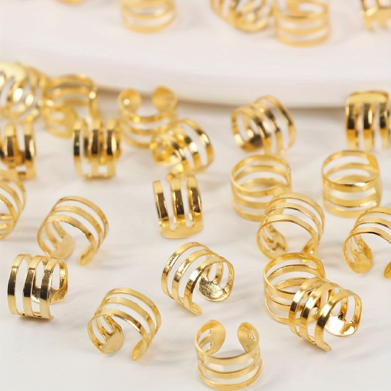 40 - Piece European And American Best - Selling DIY Wig Dreadlock Accessories, Retro Geometric Simple Braid Hair Clips_voghion.com