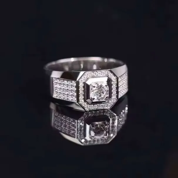 Xingguang Custom Fine Jewellery Wedding Engagement Dia Gold Rings For CVD/HPHT Lab Dias Ring Men_voghion.com