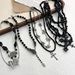 Collier à pampilles en perles croisées de style gothique punk pour femme, chaîne de clavicule lourde et sombre_voghion.com