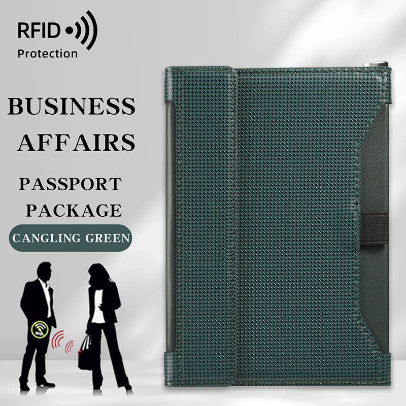 Travel Passport Bag Anti-theft Brush Multi-functional Large Capacity Passport Holder Protective Sleeve Card Bag Anti-magnetic Rfid_voghion.com