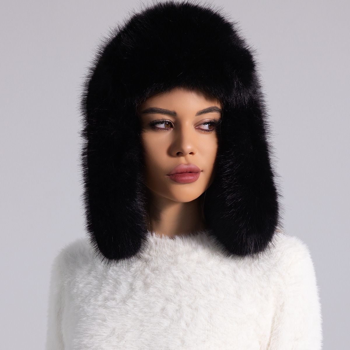 Bekleidungszubehör Winter Plüschmütze neue Art Plüschmütze Ski winddichter Gehörschutz warme Pullovermütze Nerz Lei Feng Mütze_voghion.com