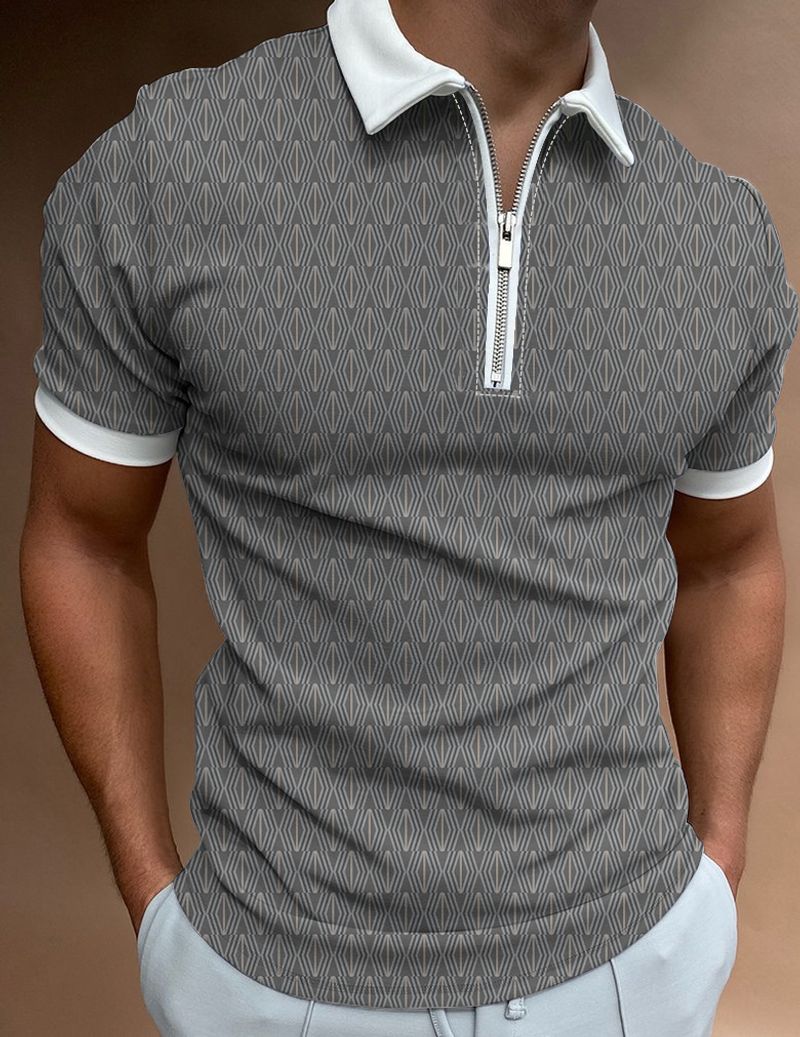 2023 Neues Herrenmode-Luxus-Poloshirt für Herren, lässig, 3D-bedruckt, kurzärmelig_voghion.com