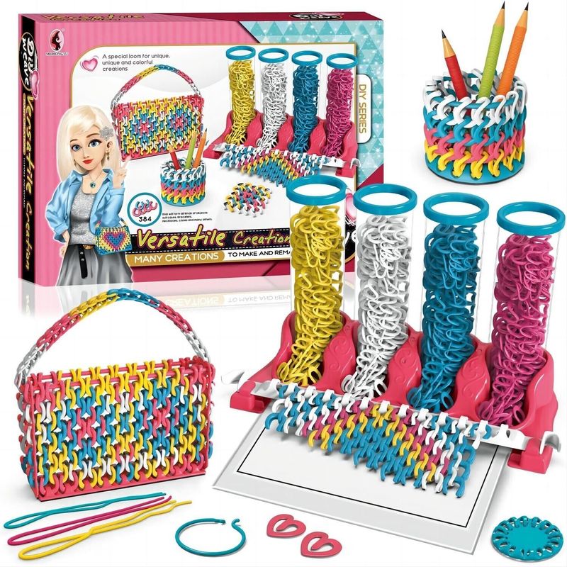 Diy Toys Puzzle Creative Ribbon Woven Hand Ropes Jewelry Making For Childrens Girls Toy Gifts_voghion.com