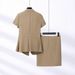 Women's Clothing Khaki Suit Jacket For Women Summer New Commuting Front Desk Short Sleeved Formal Wear OL Temperament Work Clothes Professional Suit_voghion.com