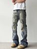3D Printed Jeans – Digital Print Low-Rise Bootcut Denim Pants With Vintage Wash_voghion.com