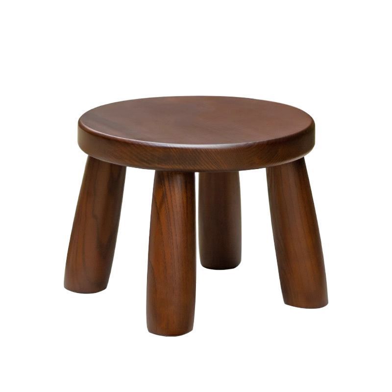 Small Home Dining Coffee Table Entryway Shoe Changing Solid Wood Low Wooden Round Square Stool Backrest Chair_voghion.com