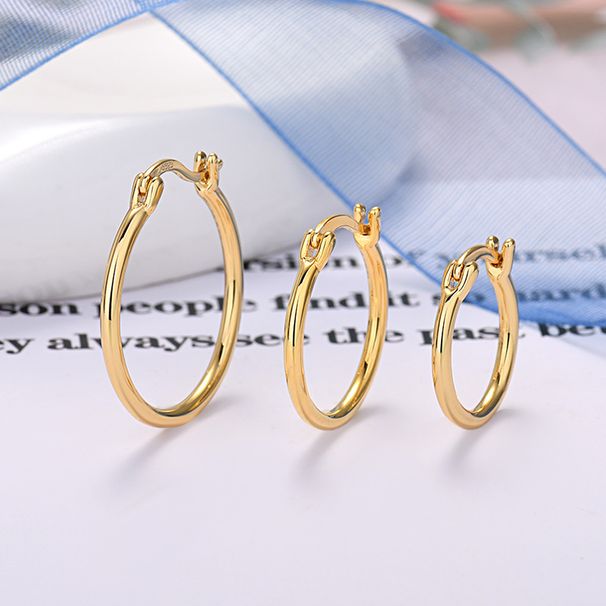 Orecchini a cerchio grandi ed esagerati in stile coreano e giapponese in argento puro_voghion.com