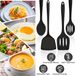4-Piece Kitchen Utensil Set, With Silicone Spatula Heat-Resistant Solid And Slotted Cooking Spoon,_voghion.com