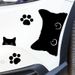 Autocollant décoratif créatif en forme de chat mignon pour voiture, motif dessin animé électrique, en verre_voghion.com