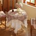 Vintage Floral Rectangular Tablecloth – Polyester Bohemian Table Cover For Dining, Picnic, Photo Backdrop (Multiple Sizes)_voghion.com