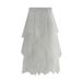 new autumn style temperament high waist slimming super fairy flower bud irregular mesh skirt female 8063_voghion.com