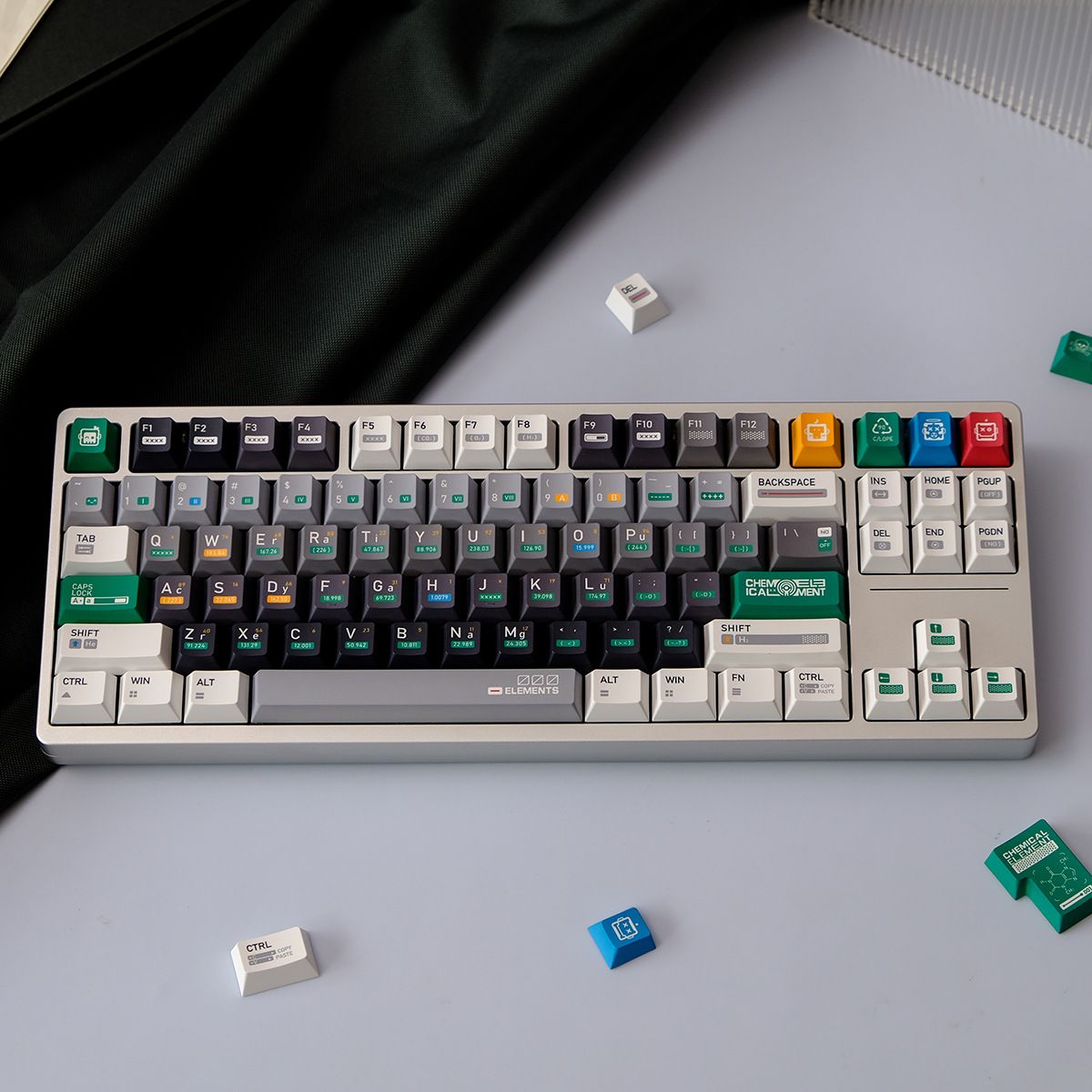 2422 Chemical Formula 5-sided Thermal Sublimation Mechanical Keyboard Keycap PBT_voghion.com
