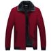 Giacca invernale da uomo foderata in pile per persone di mezza età e anziani - Cappotto caldo e spesso con chiusura a zip, leggero e confortevole_voghion.com