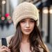Cappelli da donna, cappello invernale, alla moda e versatile, ampia circonferenza della testa, cappello in lana lavorata a maglia, caldo, largo, cappello in pile_voghion.com