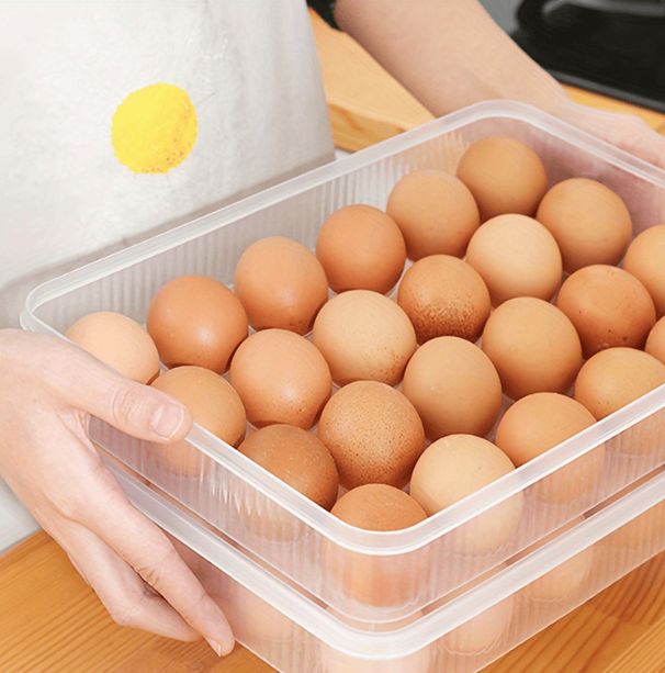 Deviled Egg Containers With Lid, (Set Of 2),Stackable Plastic Egg Holder For 48 Eggs,Clear Egg Storage Holder For Fridge,Keep Fresh,Easter,Thanksgiving Party Kitchen Supplies_voghion.com