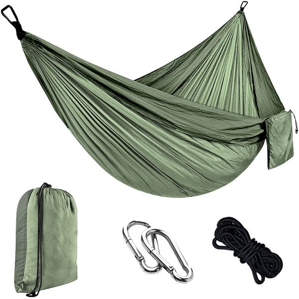 Hamac d'extérieur en nylon et tissu parachute, simple, double, pour camping, cyclisme, loisirs d'intérieur, balançoire, chaise suspendue Shi Yi_voghion.com