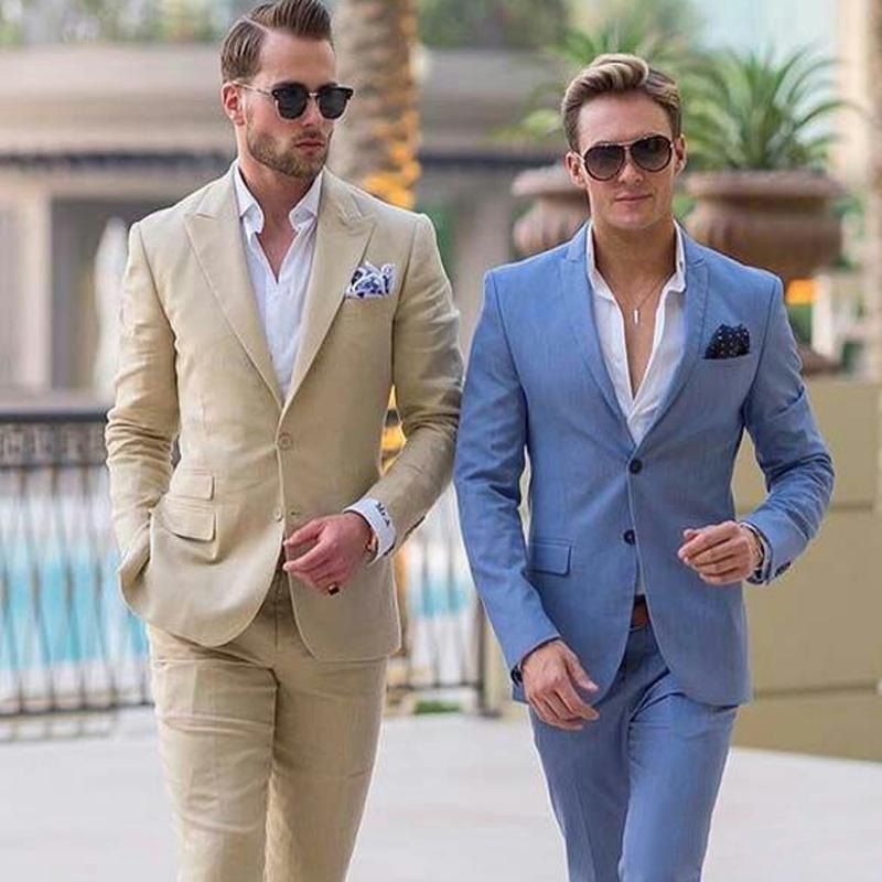 Costume pour hommes Costume d'affaires décontracté Costume de mariage deux pièces pour hommes pour le garçon d'honneur_voghion.com