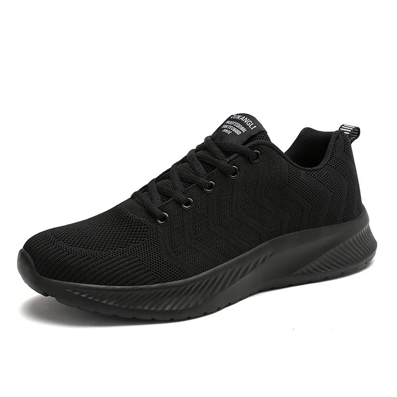 Men's Brand Special Offer Breathable Casual Black Sneakers Soft Sole Non-Slip Comfortable Mesh Running Shoes_voghion.com