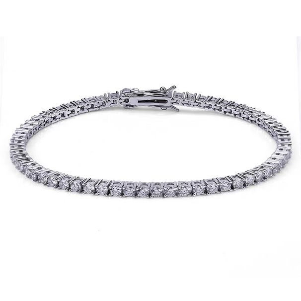 Bracciale tennis leggero e lussuoso in argento puro di alta qualità per donna, 2025, con un senso avanzato di stile e versatilità._voghion.com