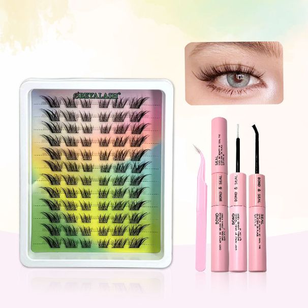 Conjunto de cílios Fox Cool Grande Capacidade Oblíquo Flying Fox Segmentado DIY Enxertia Cílios Postiços Cola Pinças Conjunto_voghion.com