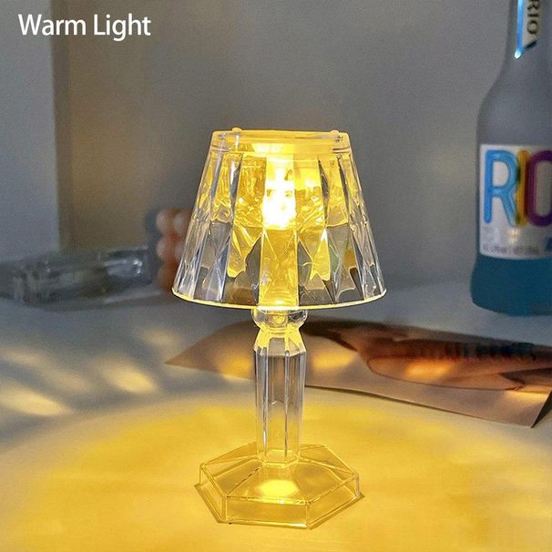 1 Stéck LED Kristall Dëschluucht Acryl Diamant Dëschluucht LED Nuetsliicht Nuetsliicht Schlofkummerdekoratioun_voghion.com