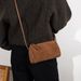 2025 Autumn And Winter New Suede Cylinder Matte Single Shoulder Crossbody Women's Small Round Phone Bag_voghion.com