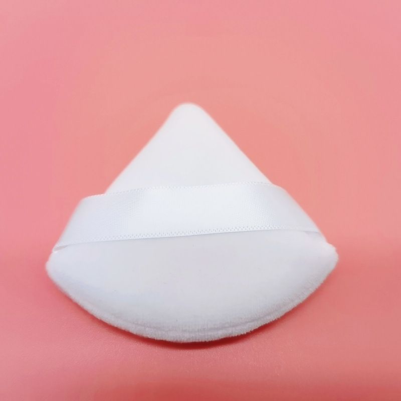 Strumenti e accessori per il trucco, spugna per il trucco a ventaglio in velluto nero, cuscino d'aria in scatola con bordo incrociato, fissante per cipria secca_voghion.com