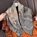 Orange vine lined fashionable printed large scarf, new summer thin and versatile silk shawl square scarf_voghion.com