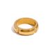 Internet celebrity matching gold stainless steel minimalist ring, niche light luxury design, high-end ring_voghion.com