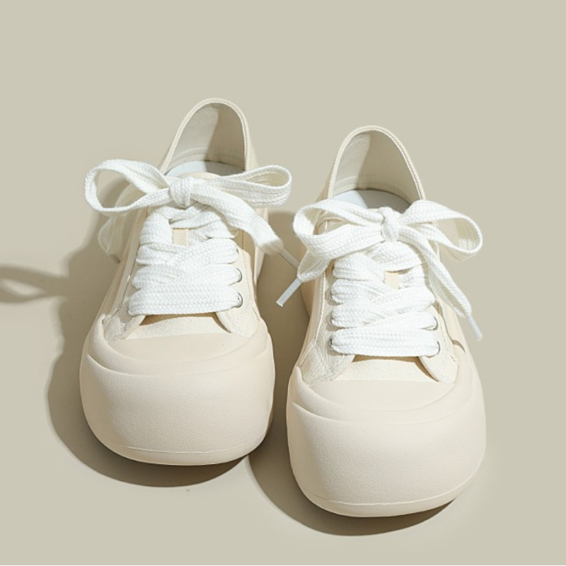 Korean Style Versatile Casual Two-Way White Sneakers Wear Comfortable Lightweight Daily_voghion.com