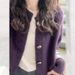 Cappotto in pile di procione color uva viola da donna, stile casual e casual per primavera e autunno, morbido capospalla lavorato a maglia_voghion.com